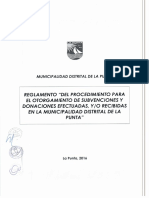 Reglamento de Subvenciones y Donaciones MDLP PDF