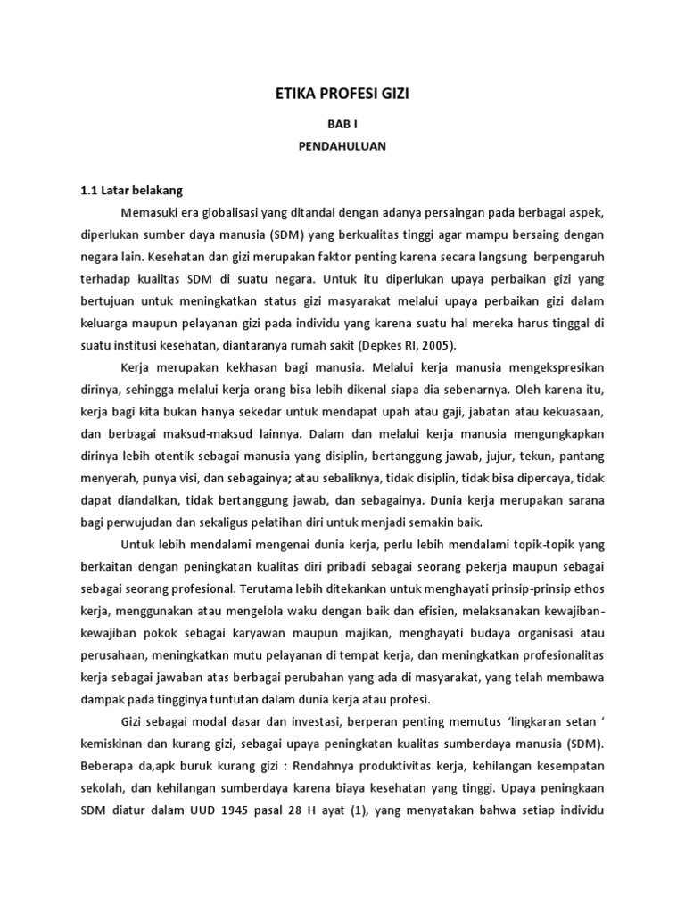 Etika Profesi Gizi PDF