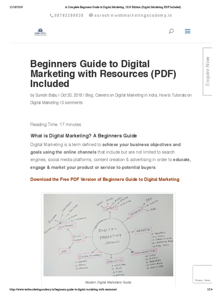 Beginners Guide to Digital Marketing 2019 | PDF | Search Engine ...