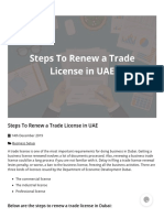 Steps To Renew A Trade License in UAE
