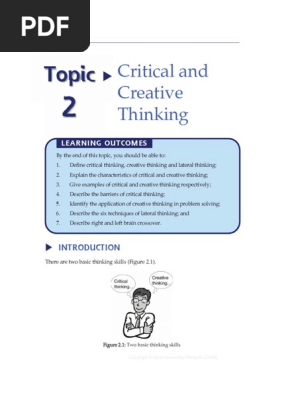 Module 2 | PDF | Critical Thinking | Creativity