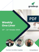 One Liner 15th To 21st October 2019