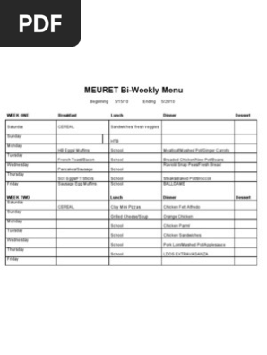 Blank Menu