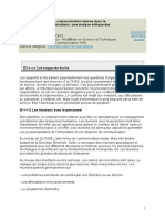 La Problematique de La Communication Interne Dans Le Management Des Organisations