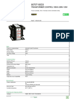 Industrial Control Transformers (Machine Tool) - 9070T100D3 PDF