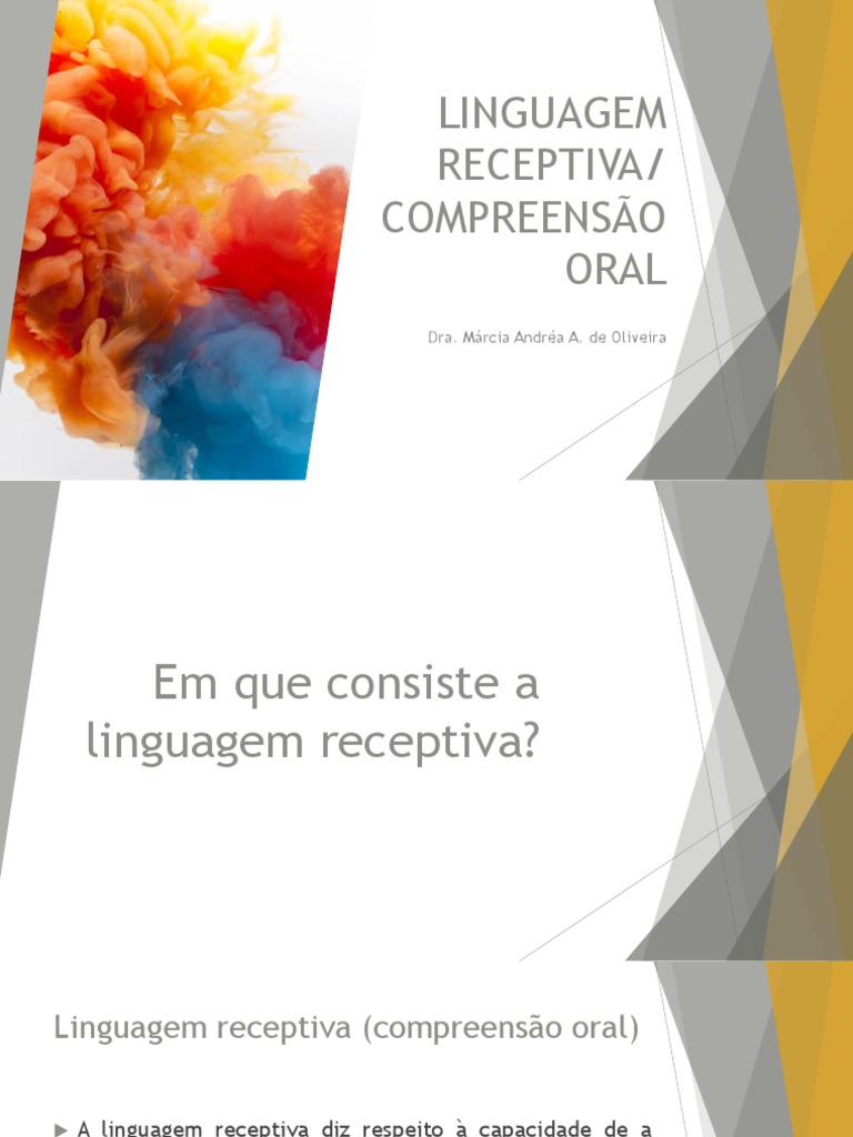 Importância da Linguagem Receptiva | PDF | Palavra | Informação