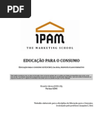 Educação para o Consumo - Educação para o consumo sustentável da água proposta de plano formativo (2ºANO)