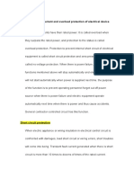 Electrical device protection circuit calculations