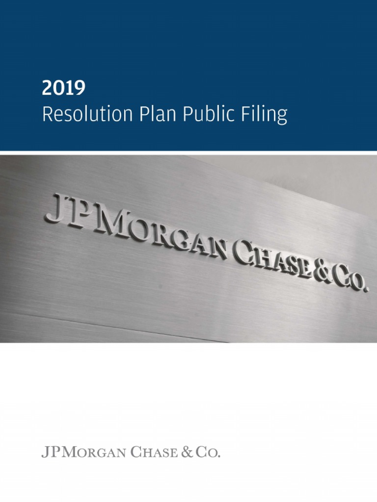 ResolutionPlan2019 JP PDF Market Liquidity Bankruptcy