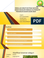 Formulasi Sirup Ekstrak Batang Tanaman Sidaguri Sebagai Alternatif