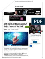 SAP HANA S 4 HANA and S 4 HANA Finance I