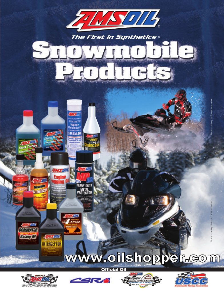 AMSOIL Snowmobile Products 2 cycle oil, engine oil, fuel additive, and