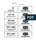Placas de Identificación Planta de Procesos PDF