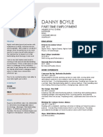 Danny Boyle CV