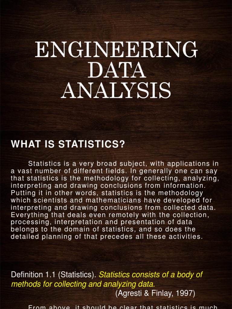 Engineering Data Analysis | PDF | Statistics | Level Of Measurement