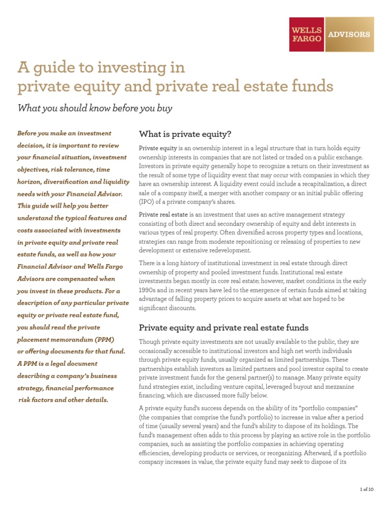A Guide To Investing in Private Equity and Private Real Estate Funds