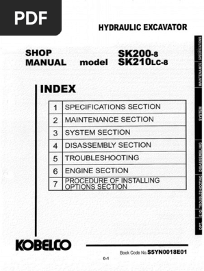 サンプルカード SK200 8 Shop Manual PDF | PDF