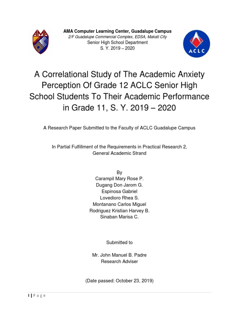 College Term Paper Cover Page