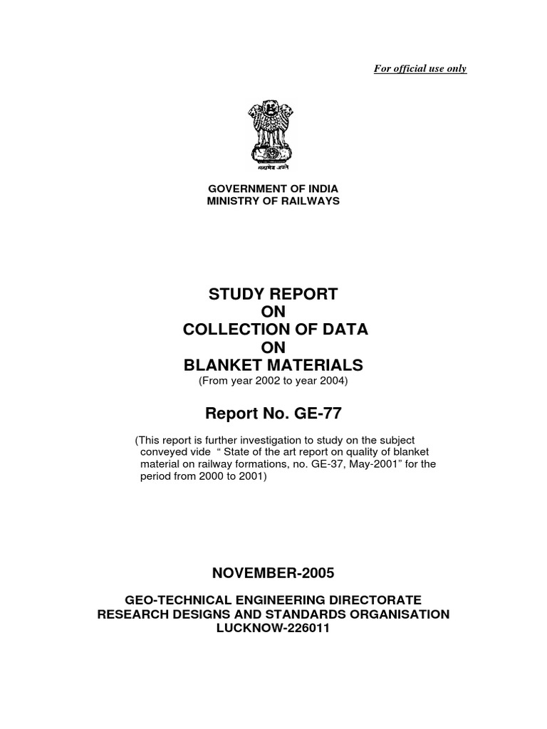 Blanket Case Study 2019 PDF Particle Size Distribution Sand