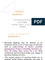 Merchant Banking Functions and Regulations