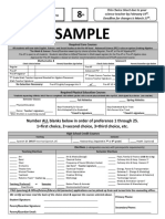 8th Grade Choice Sheet 2020-21 Sample