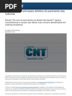 Conheça Os 13 Principais Defeitos Do Pavimento Das Rodovias