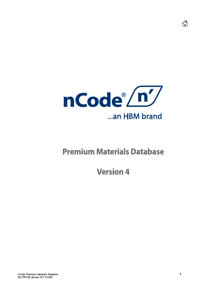 NCode Premium Materials Database PDF License Copyright