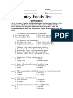 DAiry Foods CDE Test