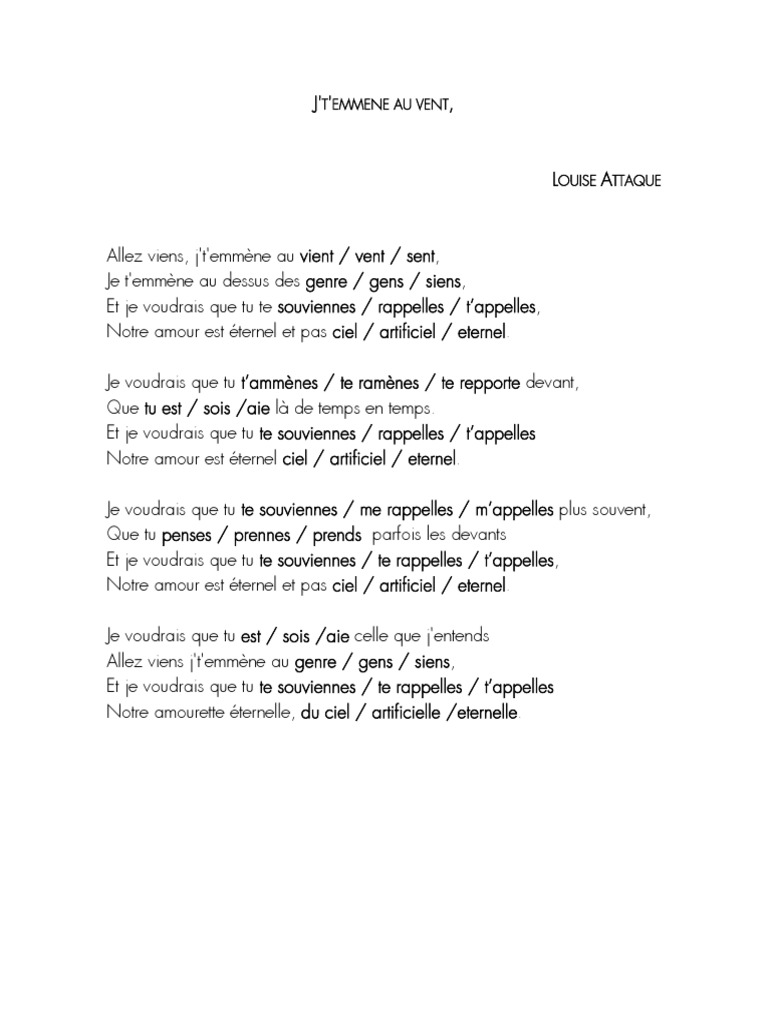 Annexe 02 Cours 03 Je T Emmene Au Vent