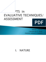 Concepts in Evaluative Techniques. Powerpoint Na Tlga