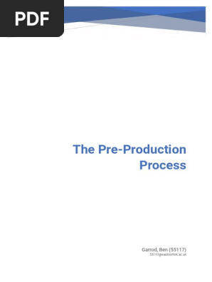 The Pre-Production Process