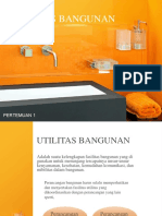 UTILITAS BANGUNAN Pertemuan 1