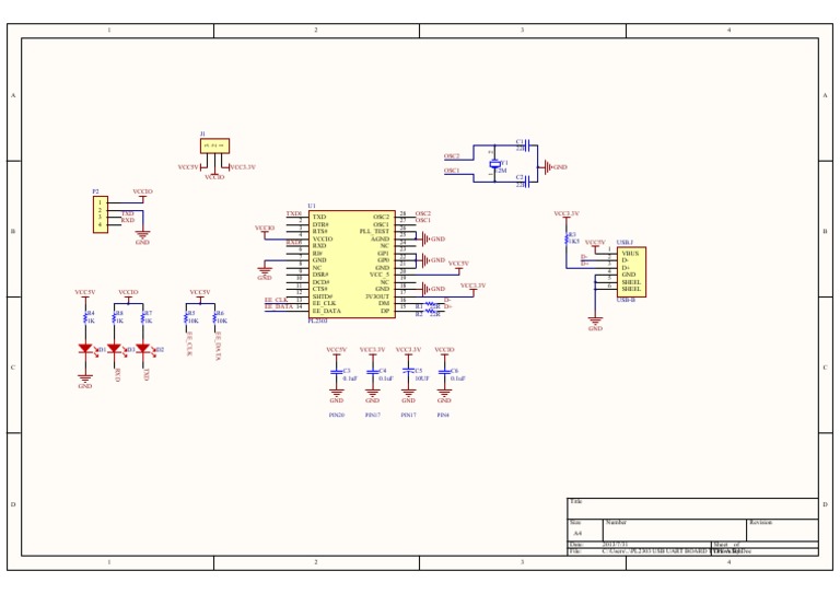 PL2303 USB UART Board Schematic | PDF