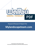 Keyword Research Report for Mylandscapeteam.com