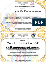 Certificate of Participation