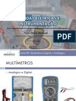 Medição elétrica com multímetros digitais e analógicos