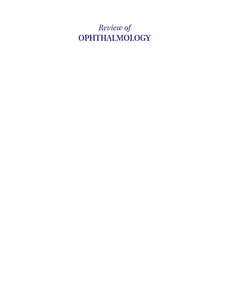 Review of Ophthalmology PDF | PDF | Cornea | Human Eye