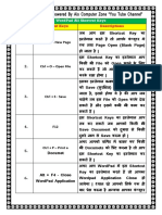 Wordpad Shortcut Keys