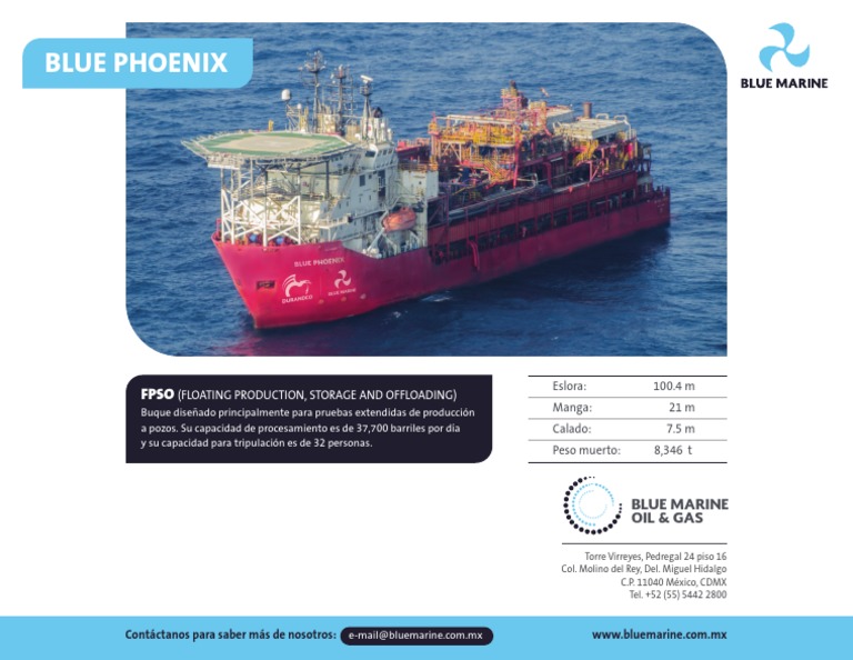 FPSO Blue Phoenix: Especificaciones y Contacto | PDF