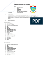 PROGRAMACION ANUAL FISICA - Ing Villarreal