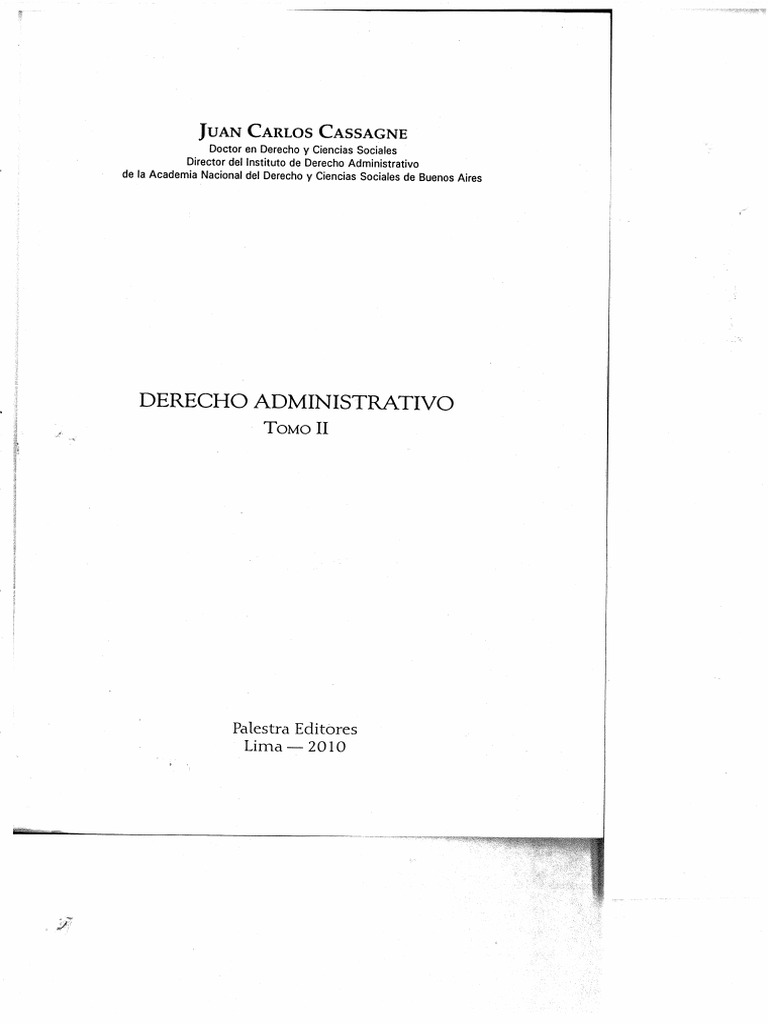 aburrido blusa cisne Lectura I Cassagne-Procedimiento Administrativo | PDF