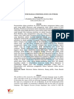 Eksistensi Bahasa Indonesia Di Ruang Publik PDF