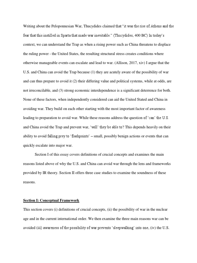 Understanding the Thucydides Trap | PDF | Foreign Policy ...