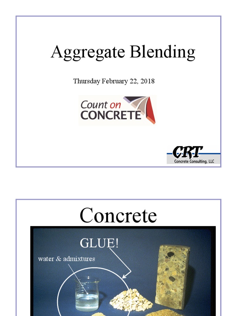 CRT Aggregate Blending PDF Concrete Applied And Interdisciplinary