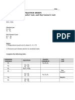 Gas Laws Problems Worksheet PDF