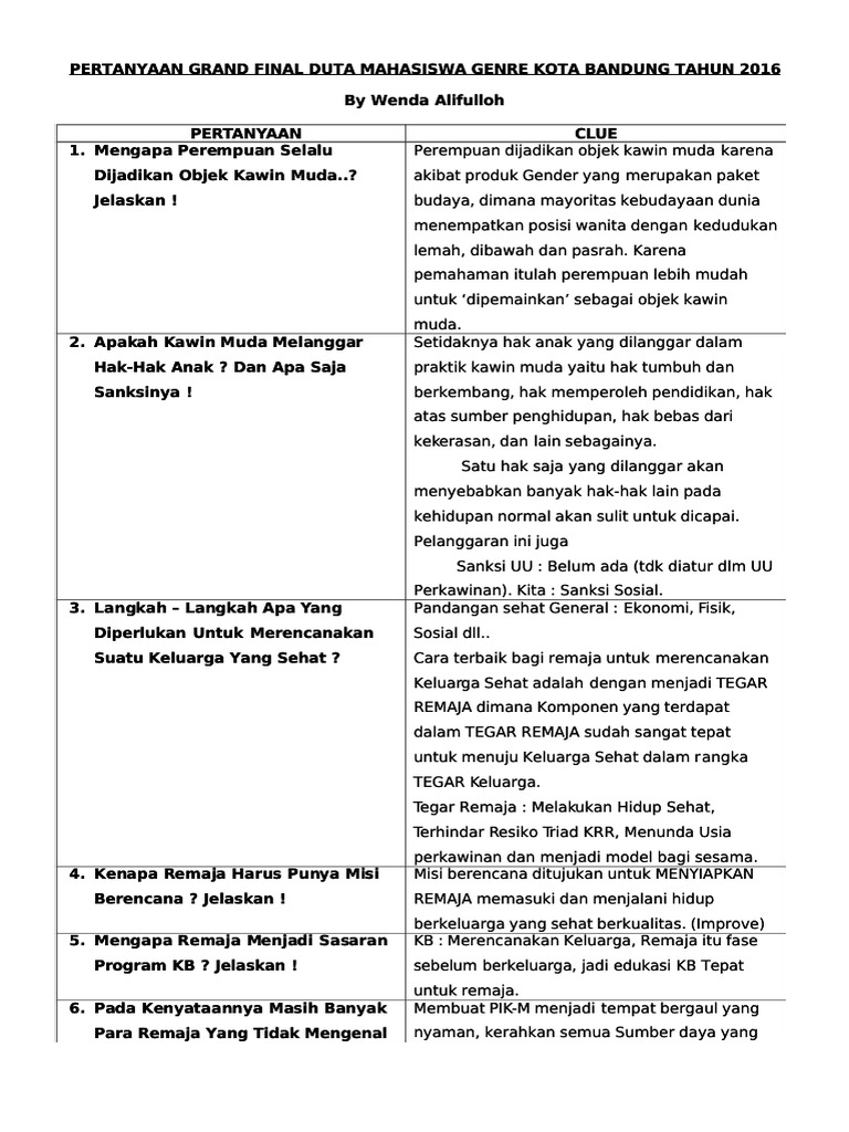 Soal Final Duta Genre Pdf
