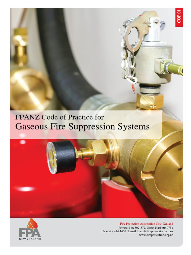 FPANZ Code of Practice For Gaseous Fire Suppression Systems PDF PDF