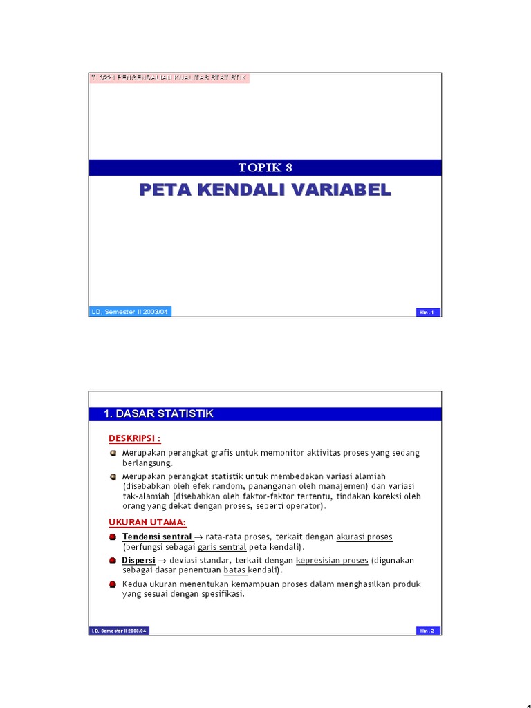 T 08 Peta Kendali Variabel PDF | PDF
