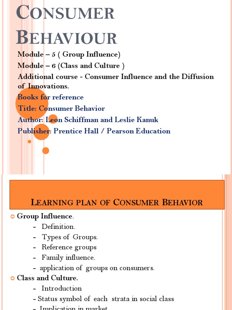 Consumer Behaviour Class PPT Groups CB | PDF | Social Group | Attitude ...