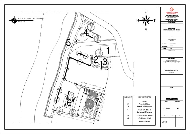 Contoh Site Plan Hotel 1:100 | PDF